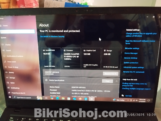 Lenovo X1 Carbon 16 GB Ram 256 GB SSD. I5-8Gen.